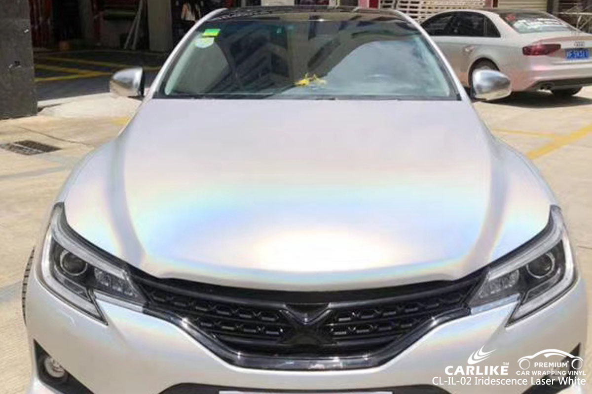 CARLIKE CL-IL-02 iridescence laser white car wrap vinyl for Toyota