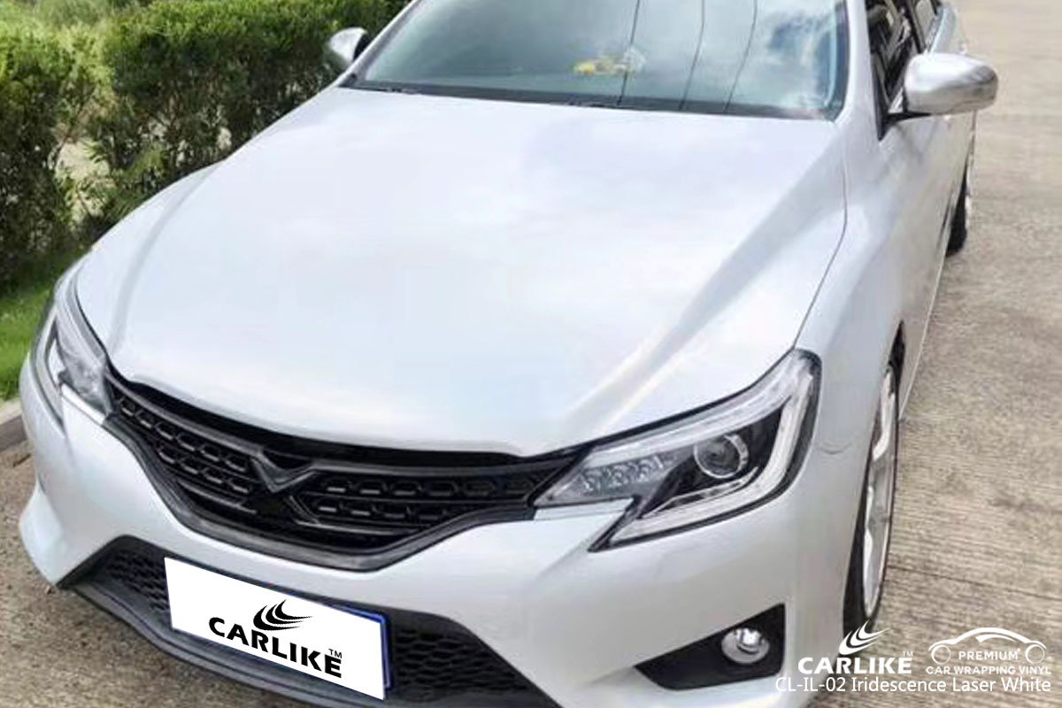 CARLIKE CL-IL-02 iridescence laser white car wrap vinyl for Toyota