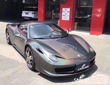 CL-IL-03 vinilo iridiscente de plata con envoltura de coche para Ferrari