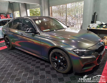 CL-IL-04 BMW için yanardöner lazer gri araba sarma vinil
