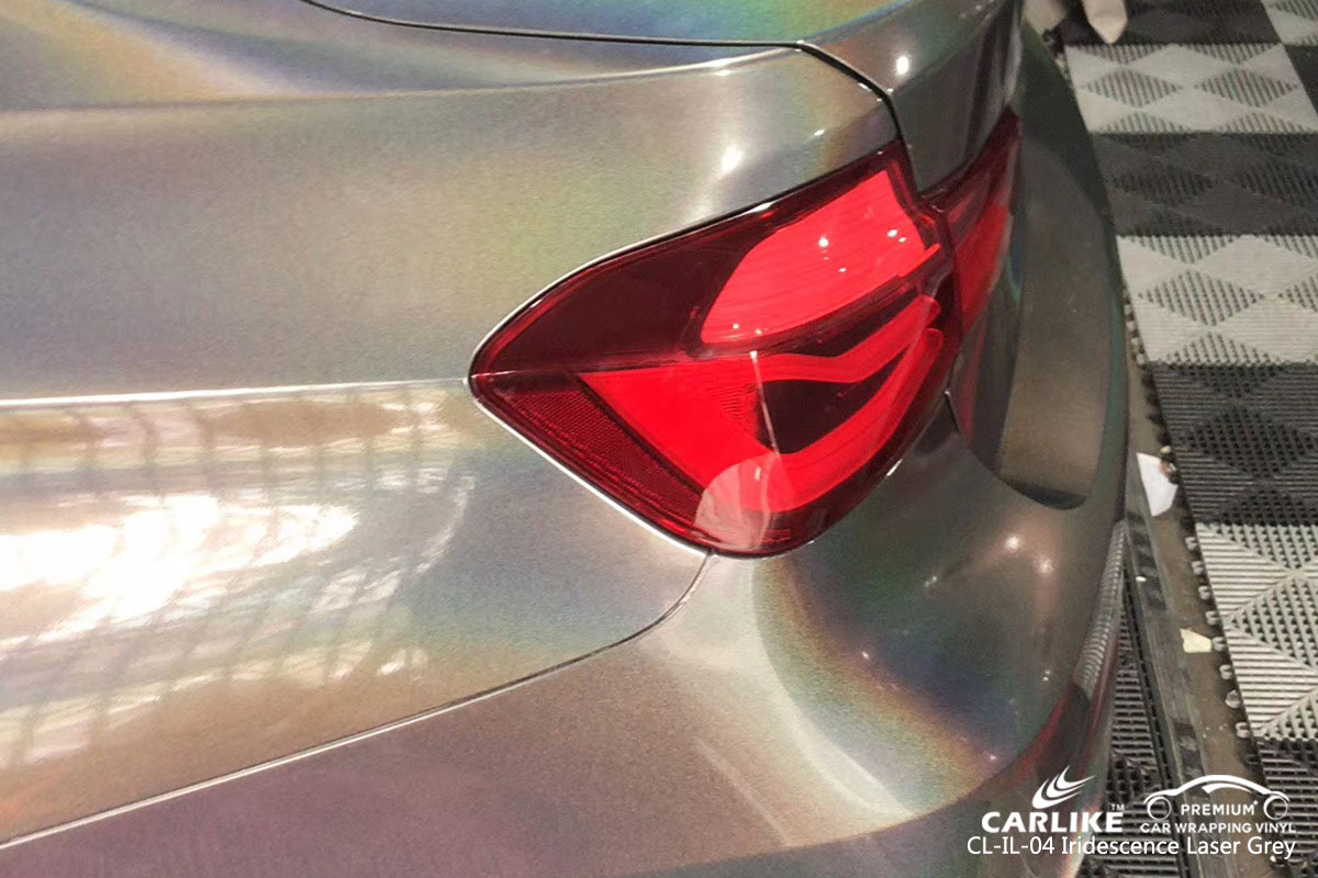 CARLIKE CL-IL-04 iridescent laser grey car wrap vinyl for BMW