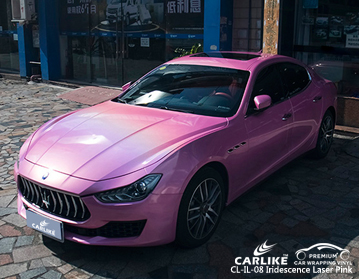 CL-IL-08 iridescent laser pink car vinyl wrap cape town for Maserati