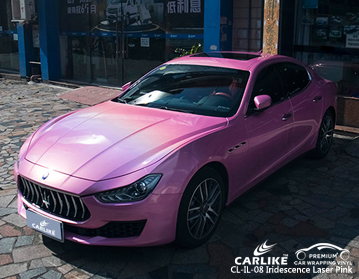 CL-IL-08 schillerndes laserpinkes Car Wrap Vinyl für Maserati