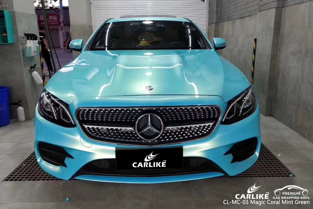 CARLIKE CL-MC-03 magic coral mint green car wrap vinyl for Mercedes-Benz