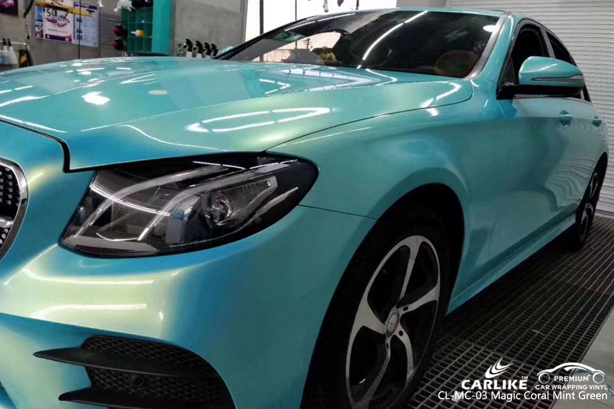 CARLIKE CL-MC-03 magic coral mint green car wrap vinyl for Mercedes-Benz