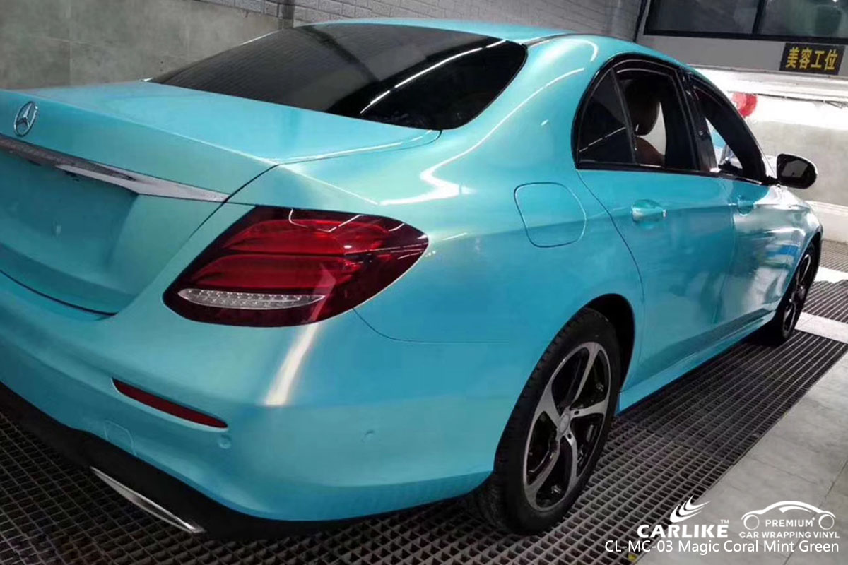 CARLIKE CL-MC-03 magic coral mint green car wrap vinyl for Mercedes-Benz