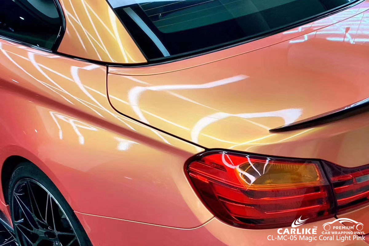 CARLIKE CL-MS-05 magic coral light pink car wrap vinyl for BMW