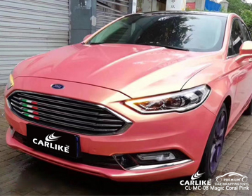 CL-MC-08 السحر الوردي سيارة التفاف الفينيل لفورد