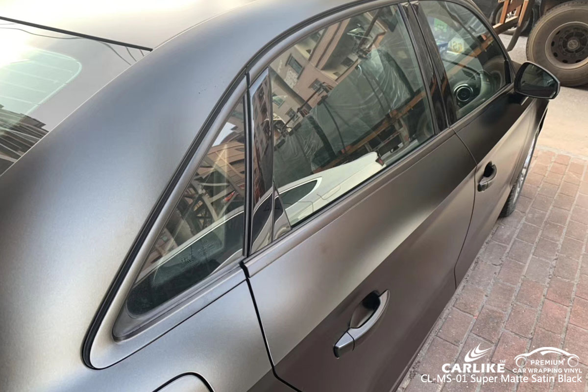 CARLIKE CL-MS-01 super matte satin black car wrap vinyl for Audi