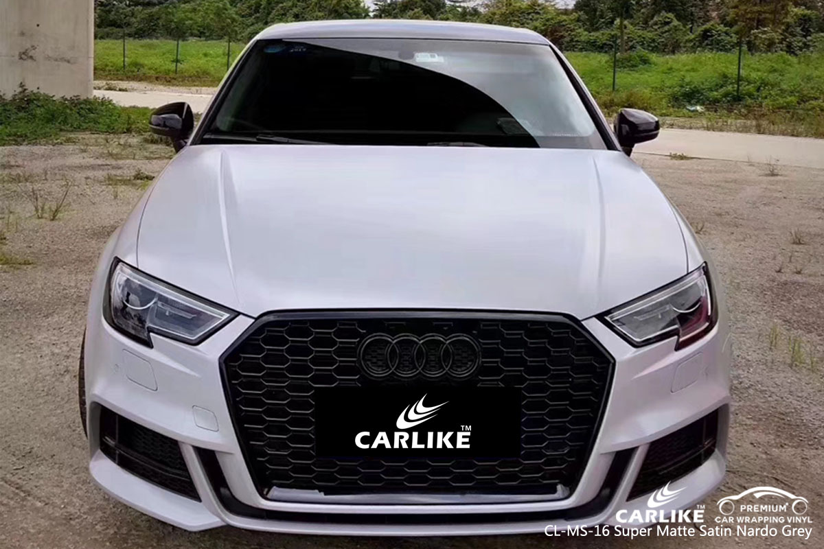 CARLIKE CL-MS-16 super matte satin nardo grey car wrap vinyl for Audi