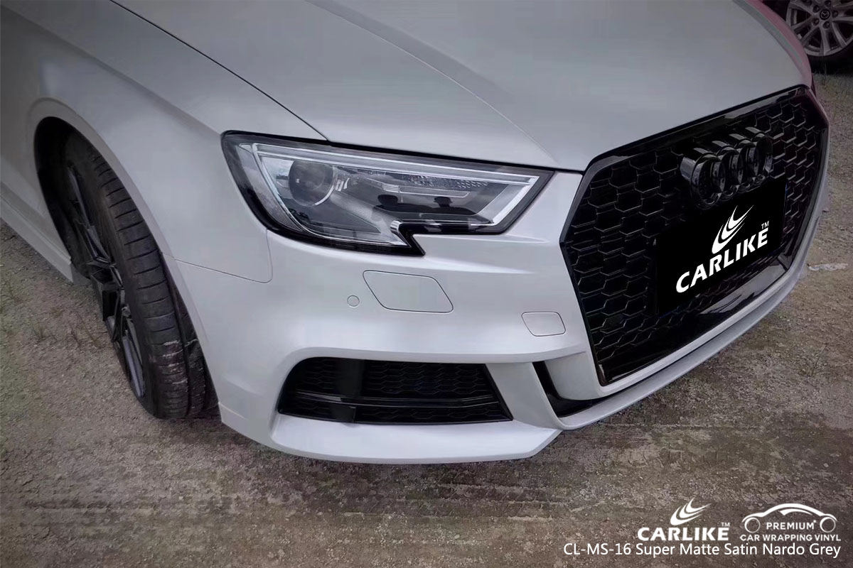 CARLIKE CL-MS-16 super matte satin nardo grey car wrap vinyl for Audi