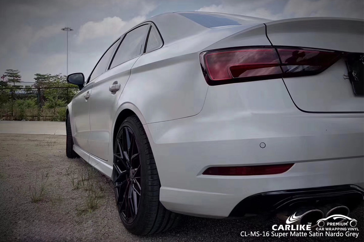 CARLIKE CL-MS-16 super matte satin nardo grey car wrap vinyl for Audi