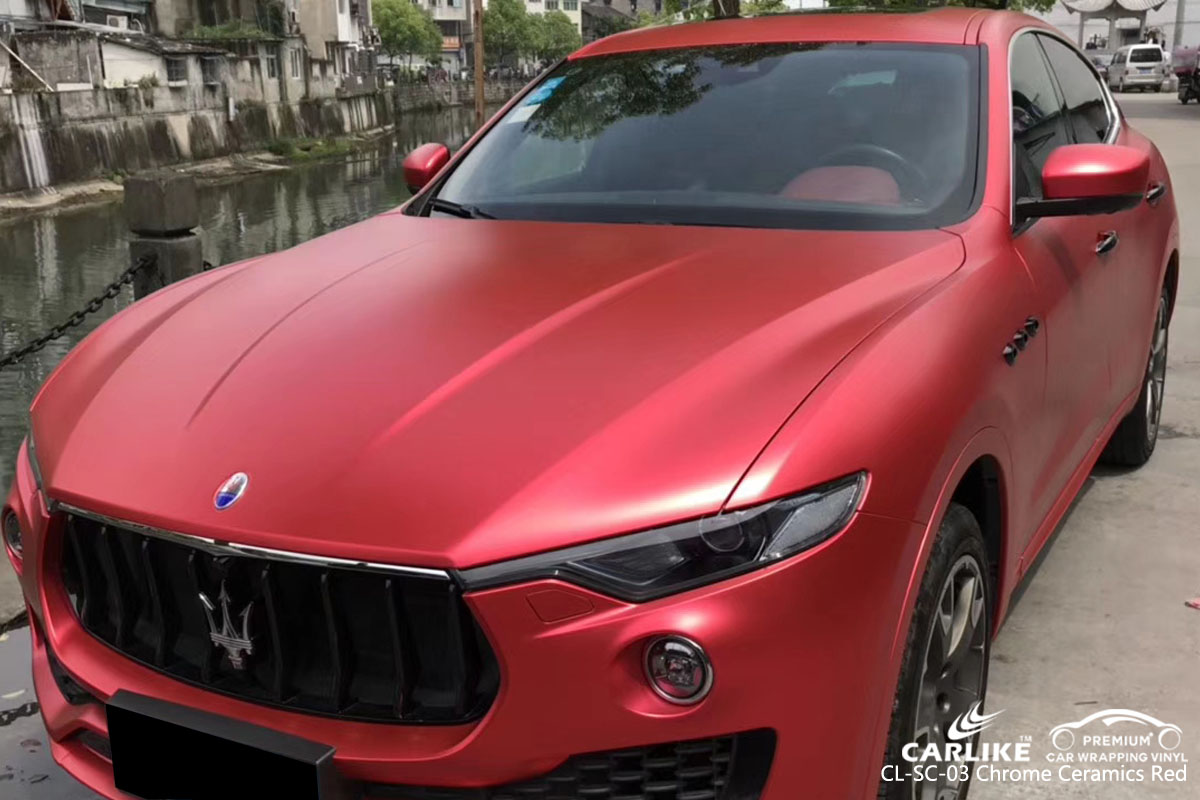 CARLIKE CL-SC-03 chrome ceramics red car wrap vinyl for Maserati
