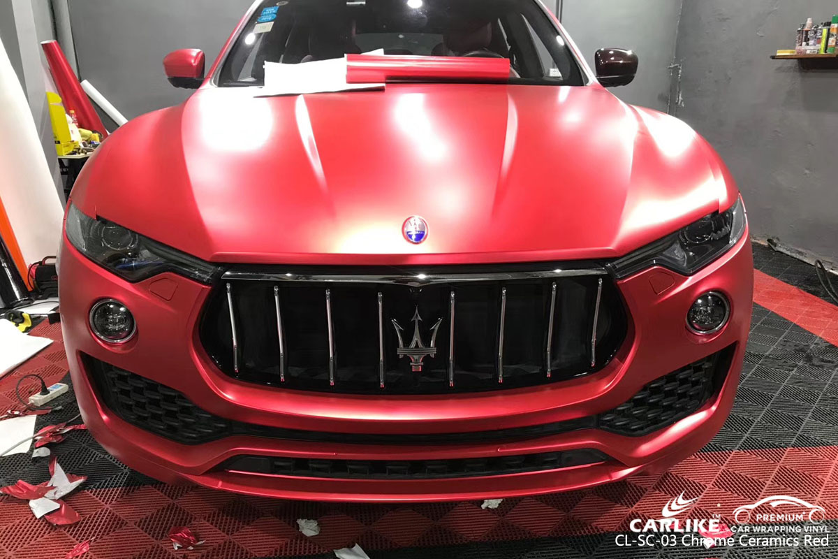 CARLIKE CL-SC-03 chrome ceramics red car wrap vinyl for Maserati