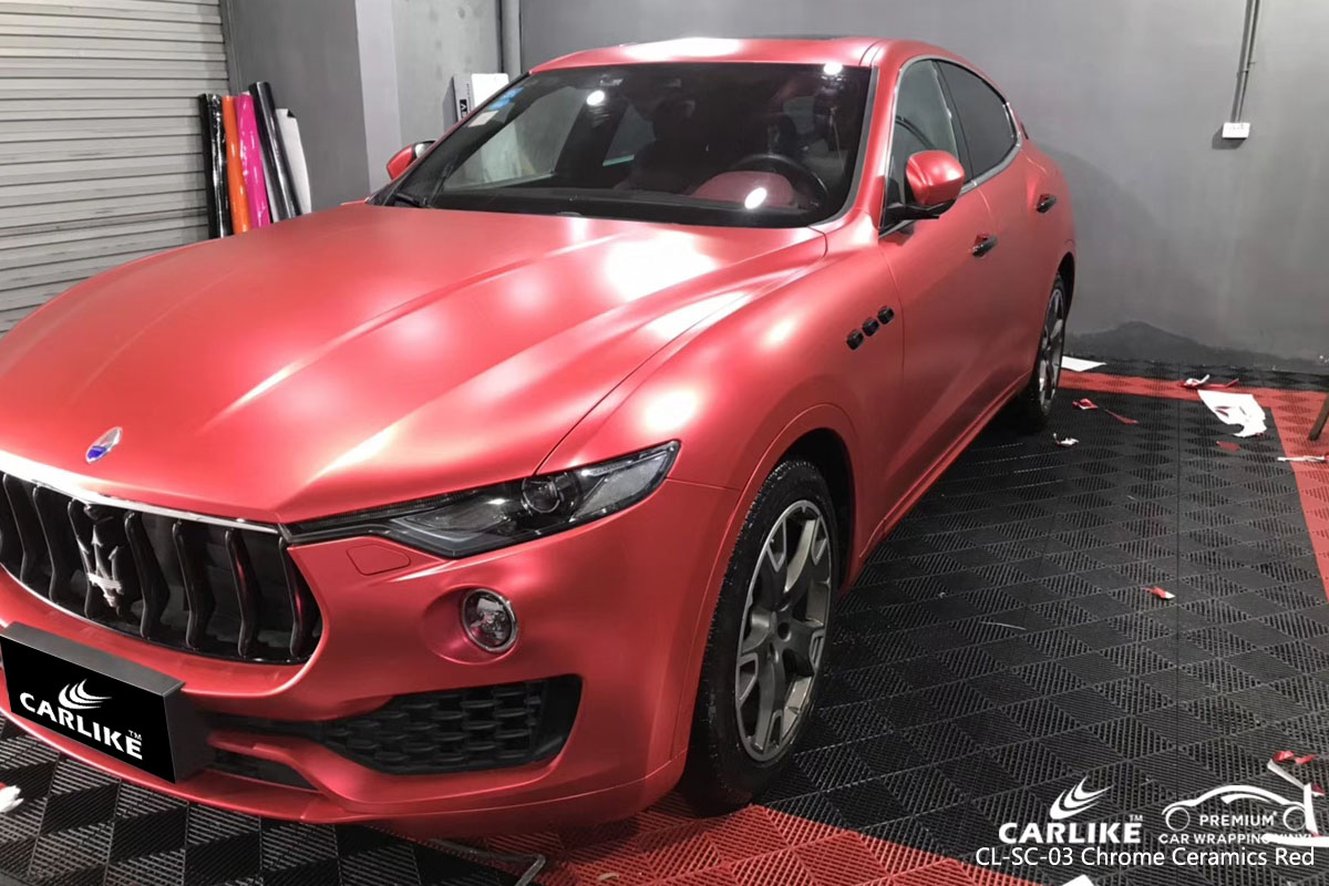 CARLIKE CL-SC-03 chrome ceramics red car wrap vinyl for Maserati