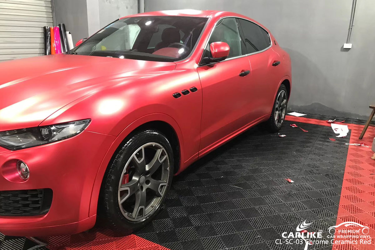 CARLIKE CL-SC-03 chrome ceramics red car wrap vinyl for Maserati