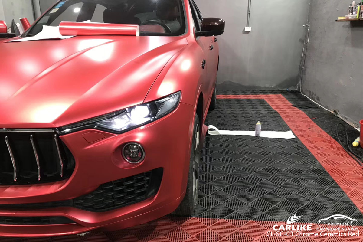CARLIKE CL-SC-03 chrome ceramics red car wrap vinyl for Maserati