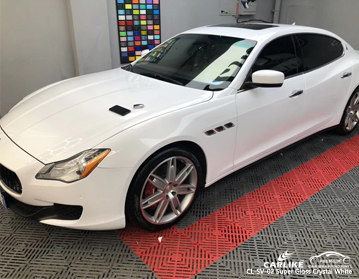 CARLIKE CL-SV-02 BMW için süper parlak kristal beyaz araba sarma vinil