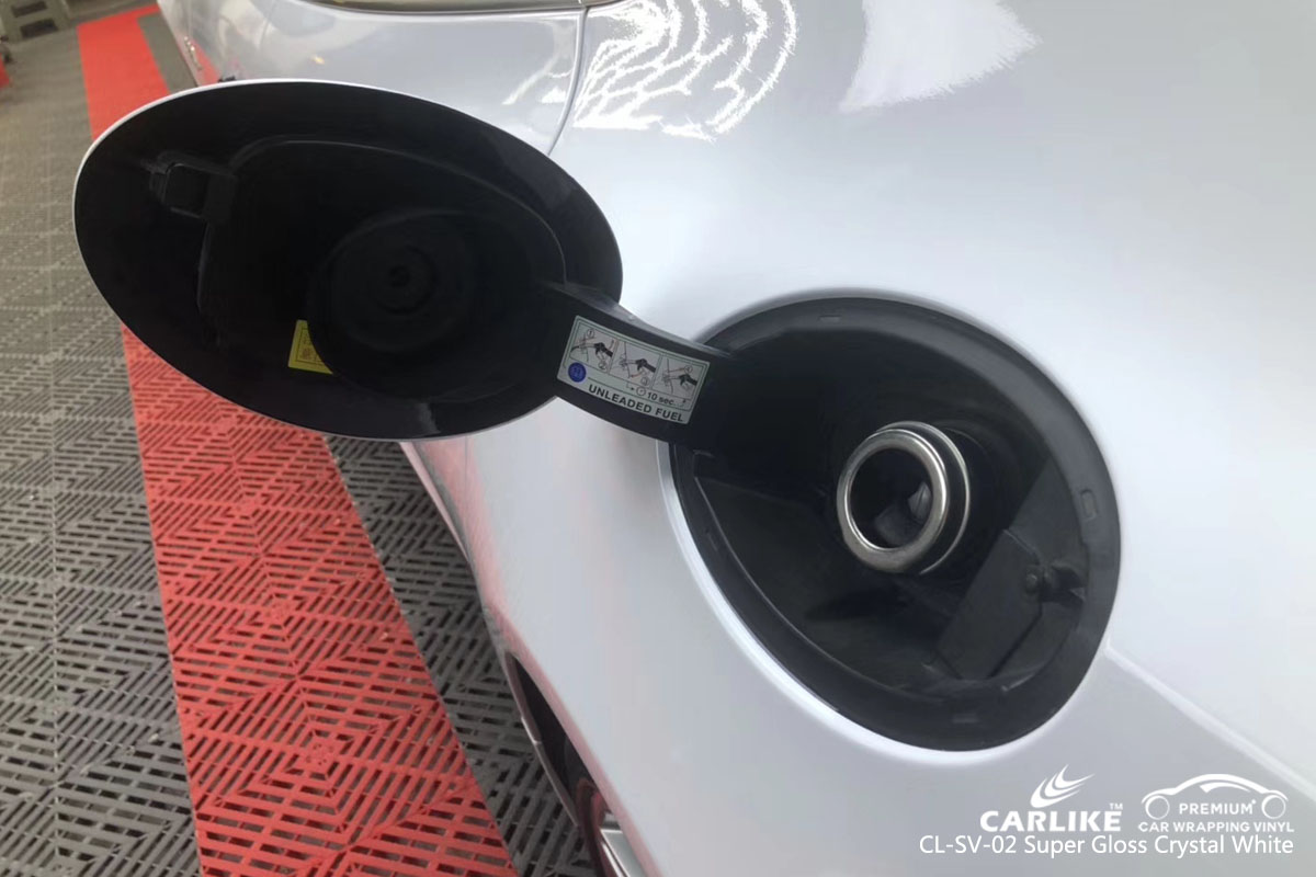 CARLIKE CL-SV-02 super gloss crystal white car wrap vinyl for BMW