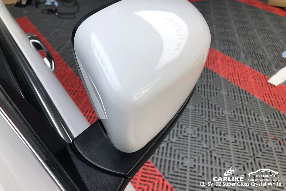 CARLIKE CL-SV-02 super gloss crystal white car wrap vinyl for BMW