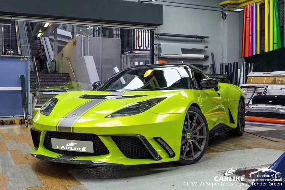 CARLIKE CL-SV-27 super gloss crystal tender green car wrapping vinyl