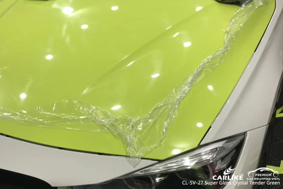 CARLIKE CL-SV-27 super gloss crystal tender green car wrap vinyl for BMW