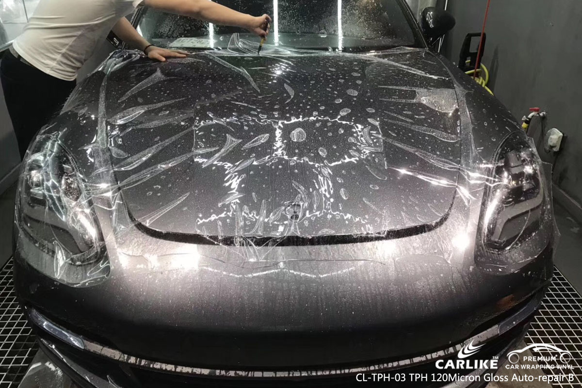 CARLIKE CL-TPH-03 TPH car wrap vinyl 120 micron gloss auto-repair paint protection film for Porsche