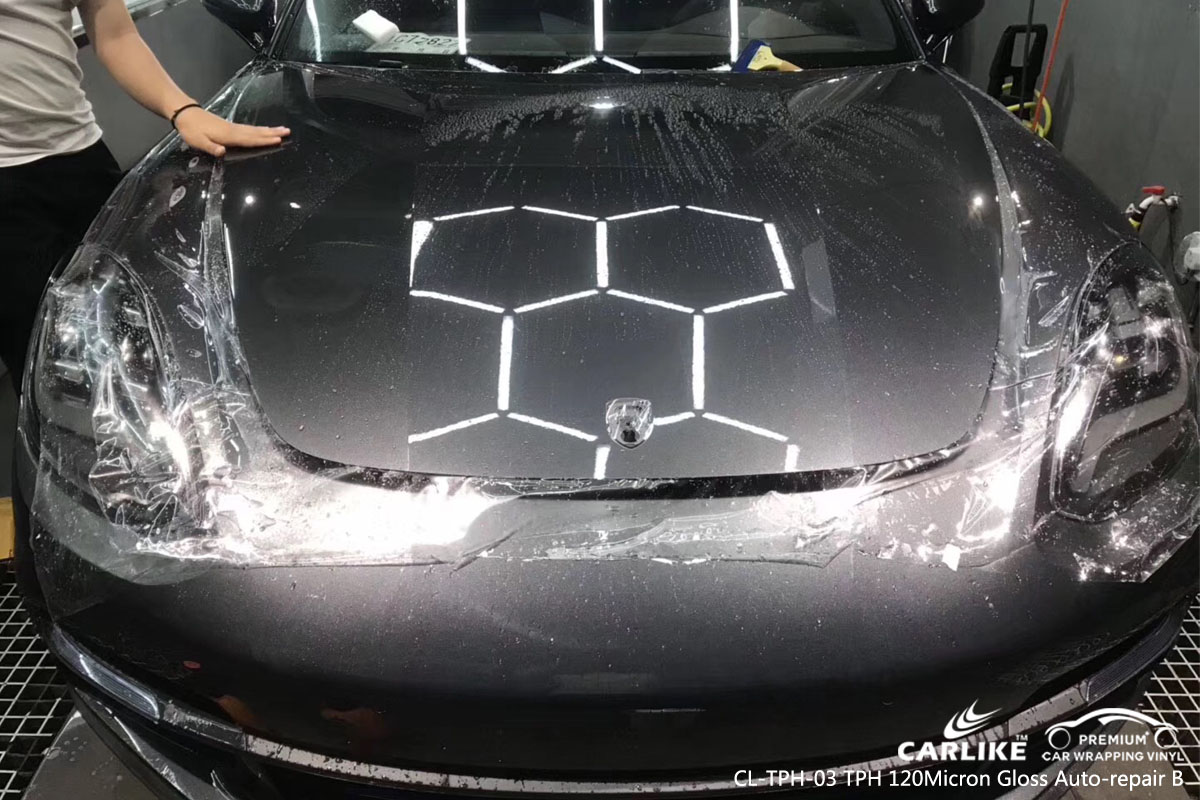 CARLIKE CL-TPH-03 TPH car wrap vinyl 120 micron gloss auto-repair paint protection film for Porsche