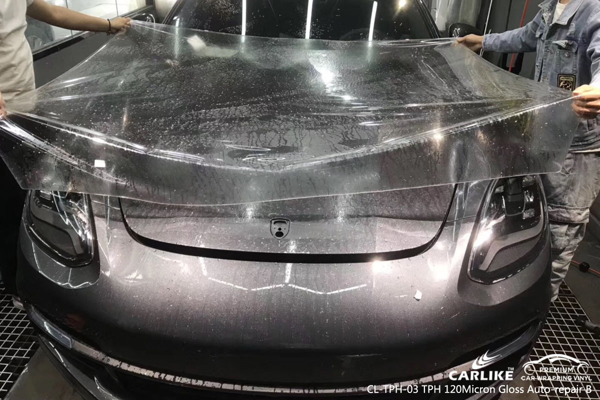 CARLIKE CL-TPH-03 TPH car wrap vinyl 120 micron gloss auto-repair paint protection film for Porsche