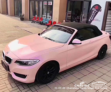 CL-CC-06 الحرباء حلوى السحر الوردي الأرجواني التفاف السيارة الفينيل لسيارات BMW