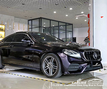CL-CV-03 الحرباء لمعان الملك الأزرق إلى الفينيل التفاف السيارة الأرجواني لمرسيدس بنز