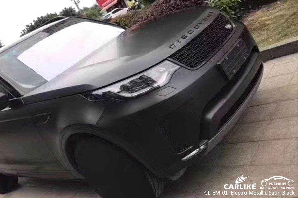 CARLIKE CL-EM-01 electro metallic satin black car wrap vinyl for Land Rover