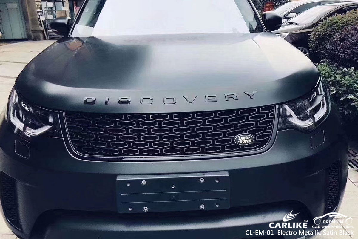 CARLIKE CL-EM-01 electro metallic satin black car wrap vinyl for Land Rover
