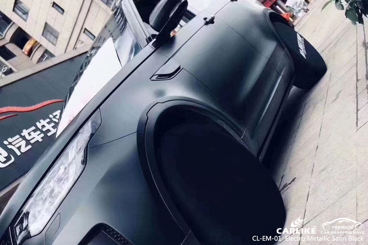 CARLIKE CL-EM-01 electro metallic satin black car wrap vinyl for Land Rover