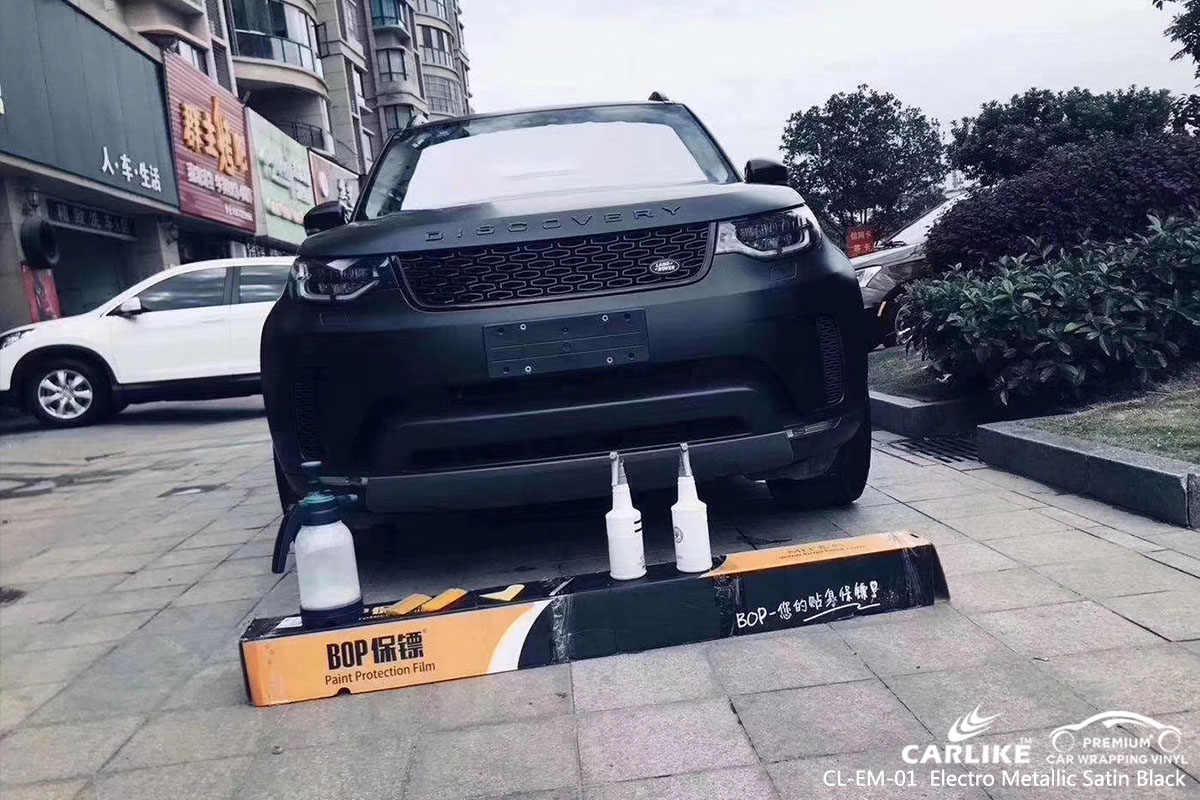 CARLIKE CL-EM-01 electro metallic satin black car wrap vinyl for Land Rover
