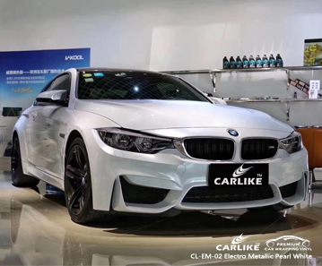 CL-EM-02 كهربائي لؤلؤة بيضاء التفاف السيارة الفينيل لبي ام دبليو