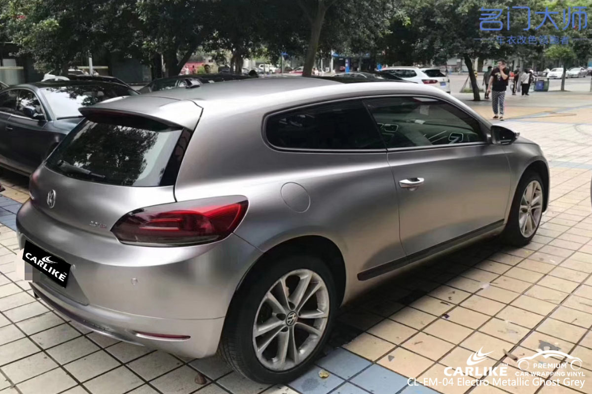 CL-EM-04 Volkswagen için elektro metalik hayalet gri araba sarma vinil