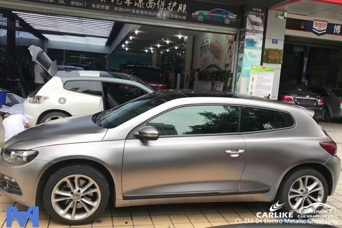 CARLIKE CL-EM-04 electro metallic ghost grey car wrap vinyl for Volkswagen