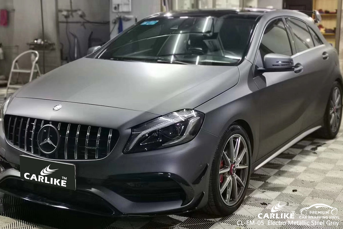 CARLIKE CL-EM-05 electro metallic steel grey car wrap vinyl for Mercedes-Benz