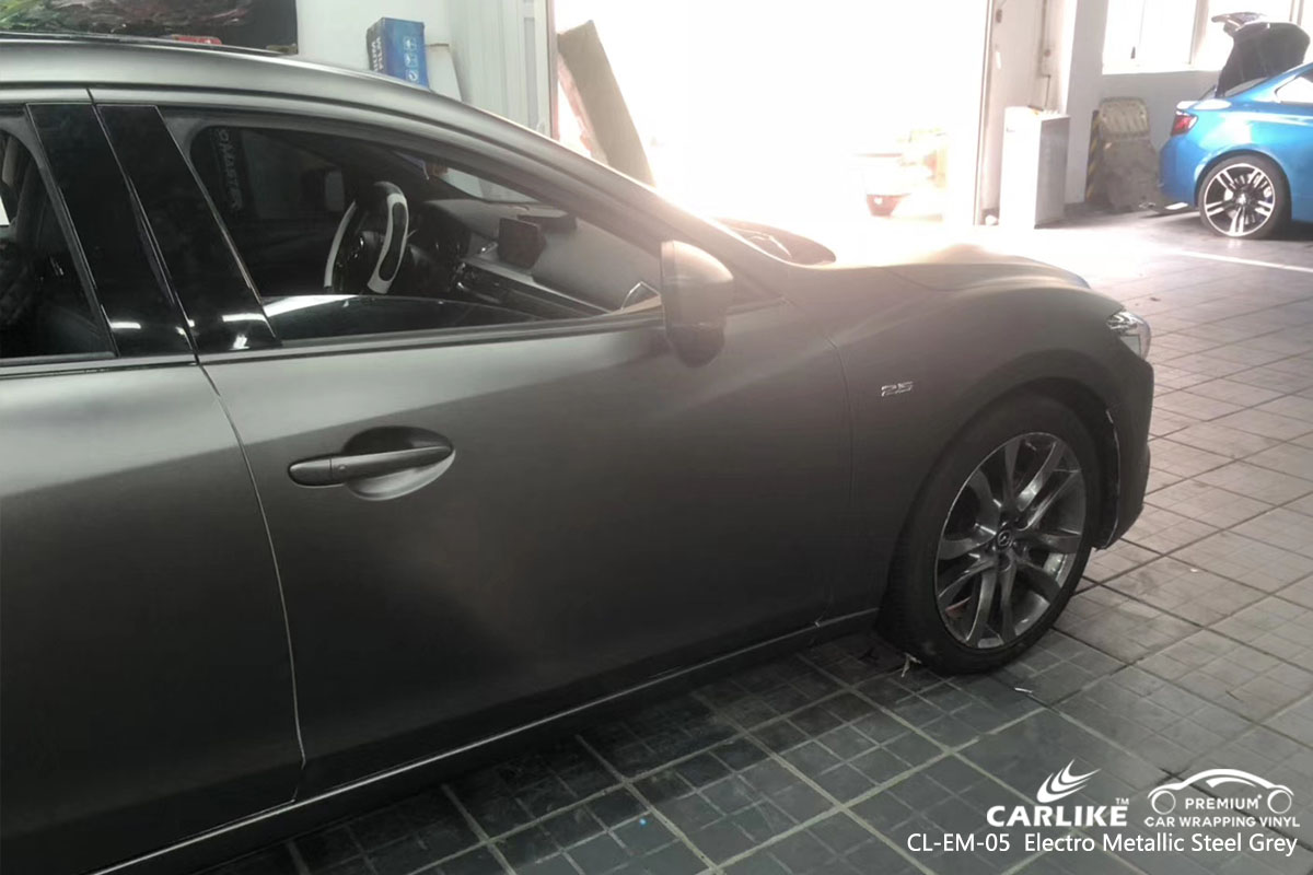 CARLIKE CL-EM-05 electro metallic steel grey car wrap vinyl for Mazda