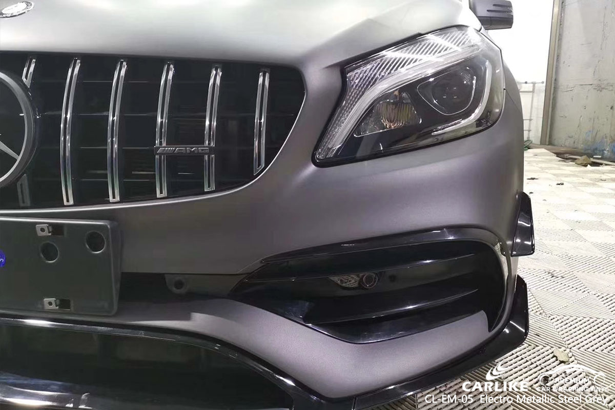 CARLIKE CL-EM-05 electro metallic steel grey car wrap vinyl for Mercedes-Benz