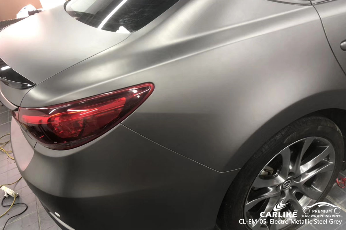 CARLIKE CL-EM-05 electro metallic steel grey car wrap vinyl for Mazda