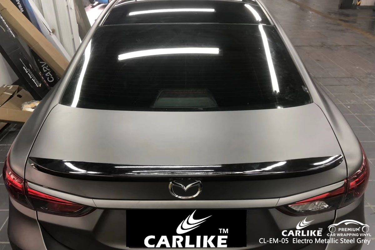 CARLIKE CL-EM-05 electro metallic steel grey car wrap vinyl for Mazda