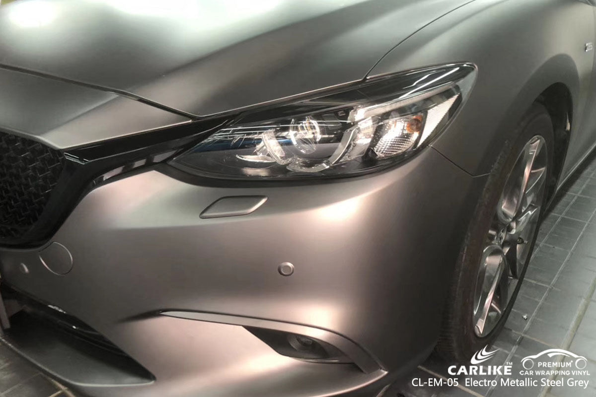 CARLIKE CL-EM-05 electro metallic steel grey car wrap vinyl for Mazda