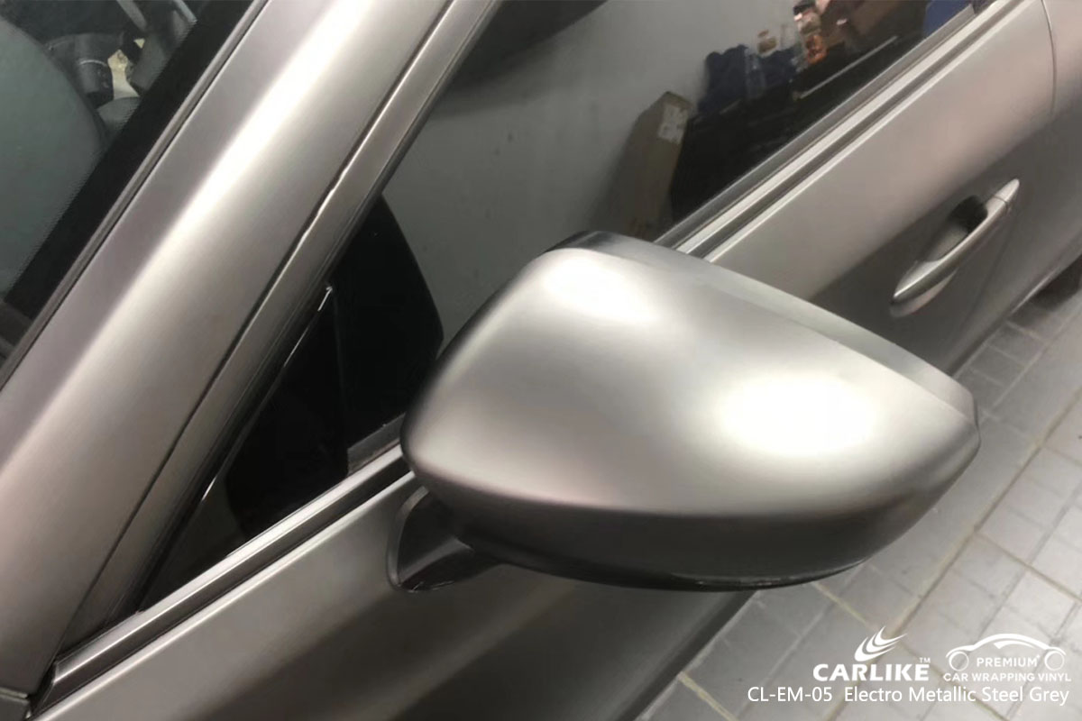 CARLIKE CL-EM-05 electro metallic steel grey car wrap vinyl for Mazda
