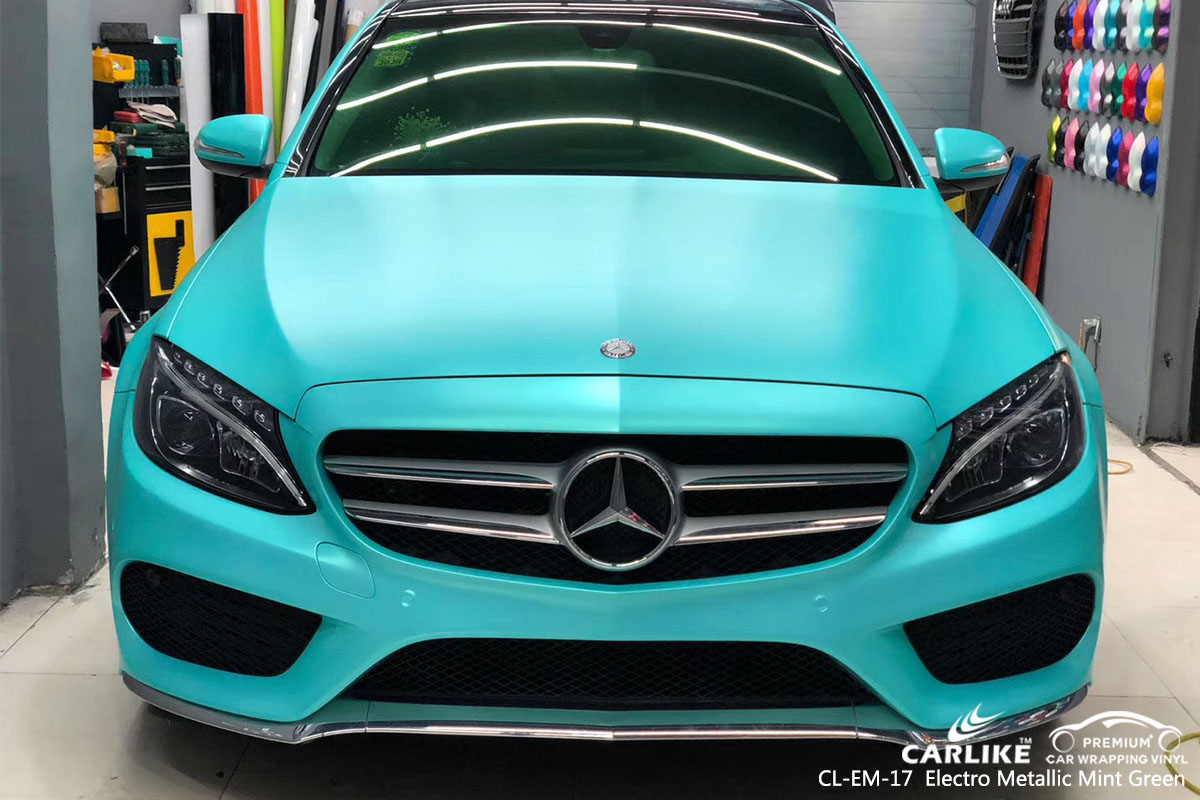 CARLIKE CL-EM-17 electro metallic mint green car wrap vinyl for Mercedes-Benz