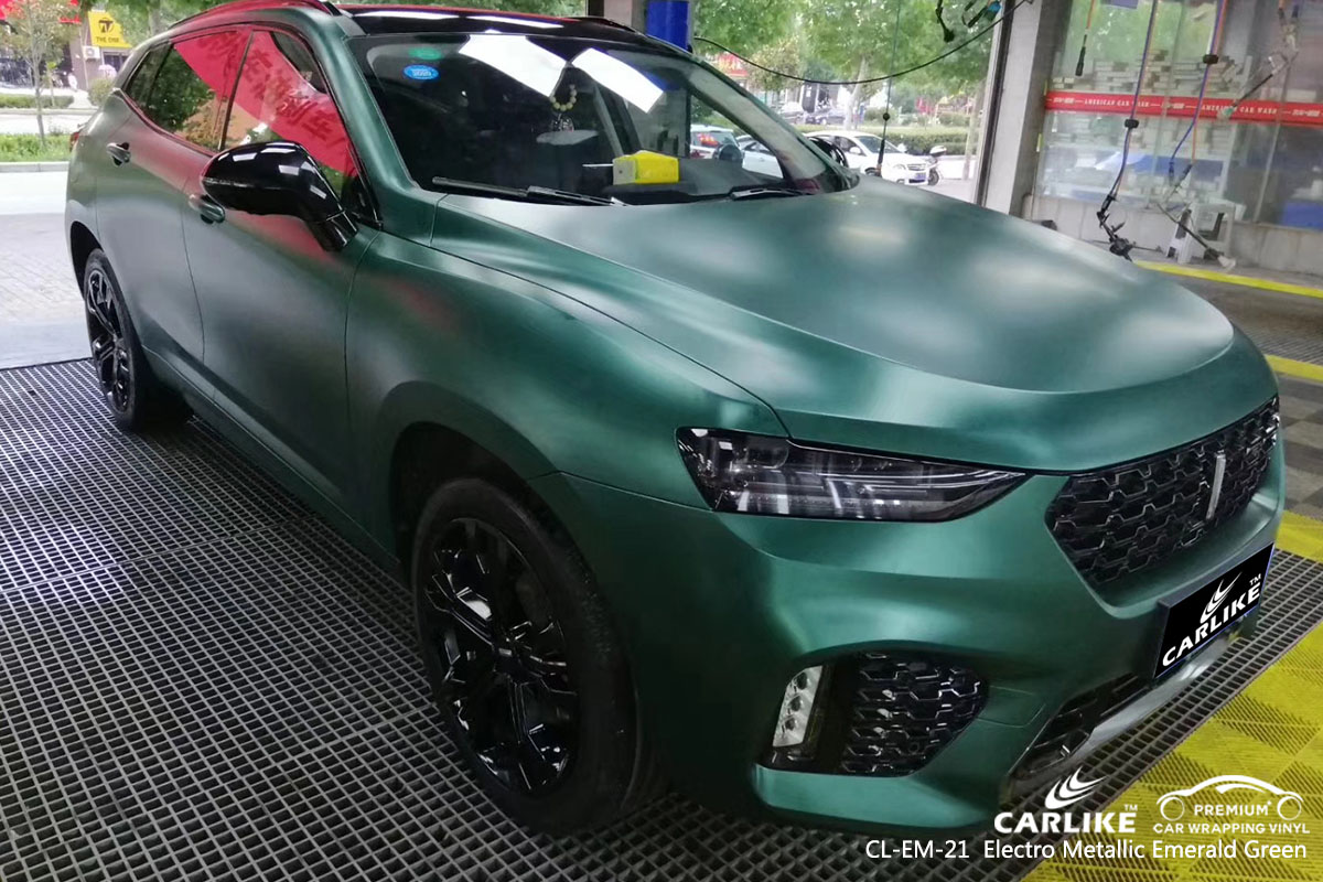 CARLIKE CL-EM-21 electro metallic emerald green car wrap vinyl for Wey
