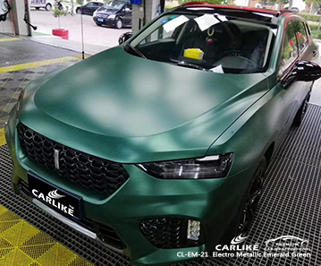 CL-EM-21 electro metallic emerald green car vinyl wrap supplier philippines for Wey