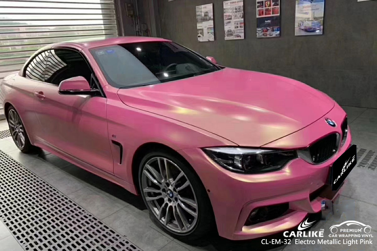 CARLIKE CL-EM-32 electro metallic light pink car wrap vinyl for BMW
