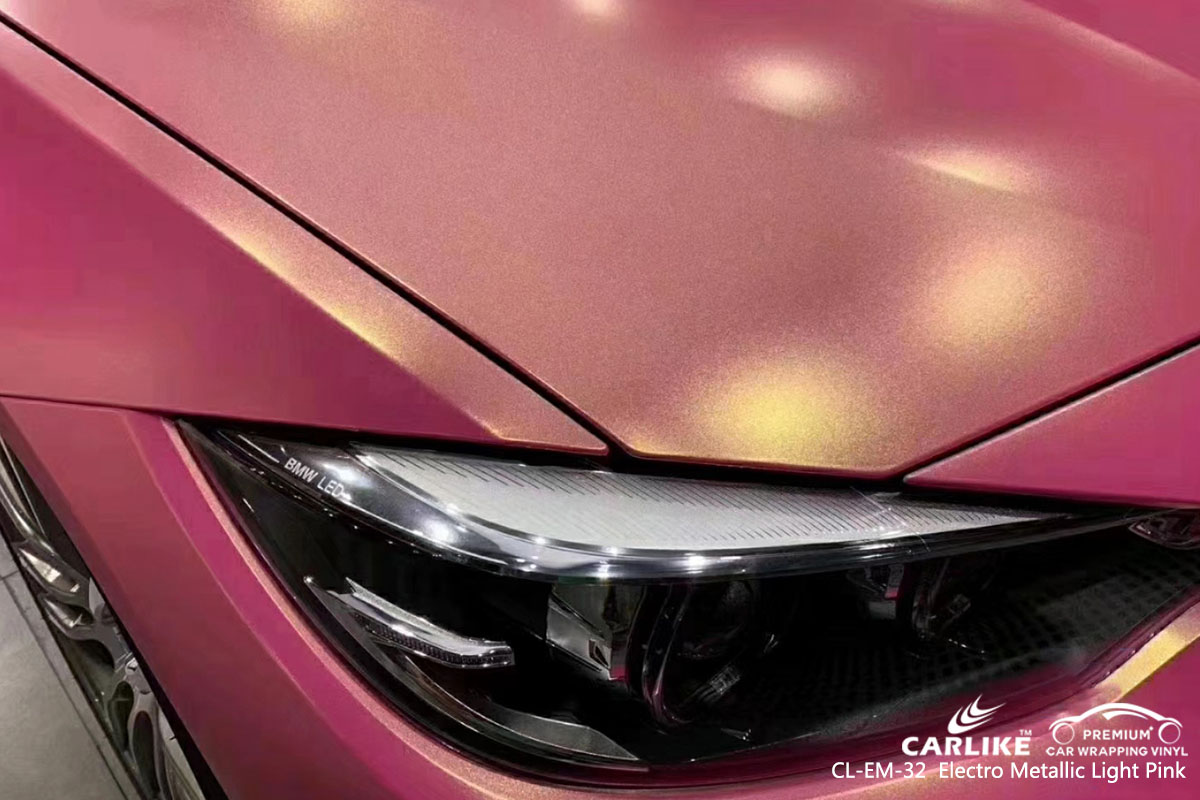 CARLIKE CL-EM-32 electro metallic light pink car wrap vinyl for BMW